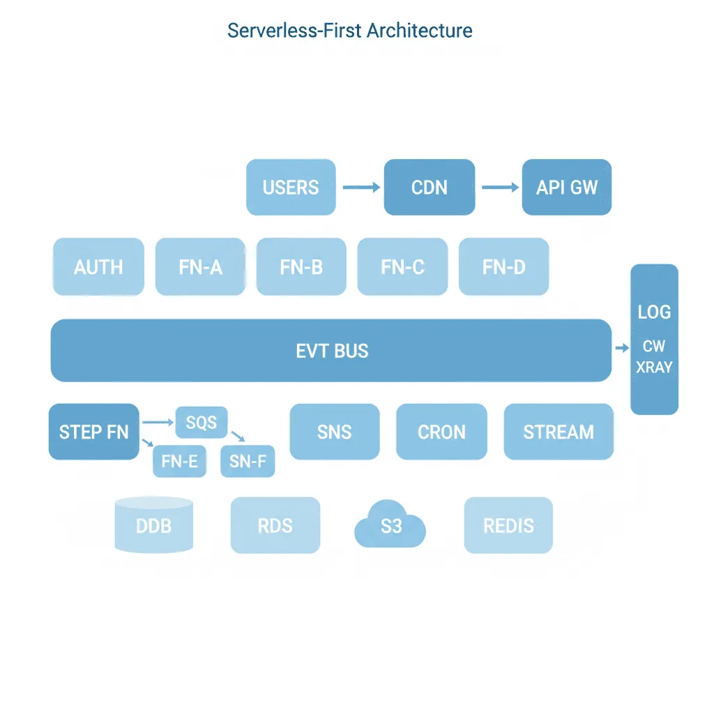 Serverless-First Architecture - System Architecture Diagram